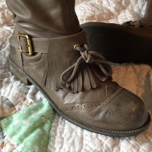 Anthropology Lucky Penny oxford  buckle boots